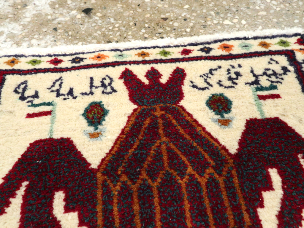 Vintage Persian Pictorial Baluch Rug (Pair: 1 of 2), No.24896 - Gsblank