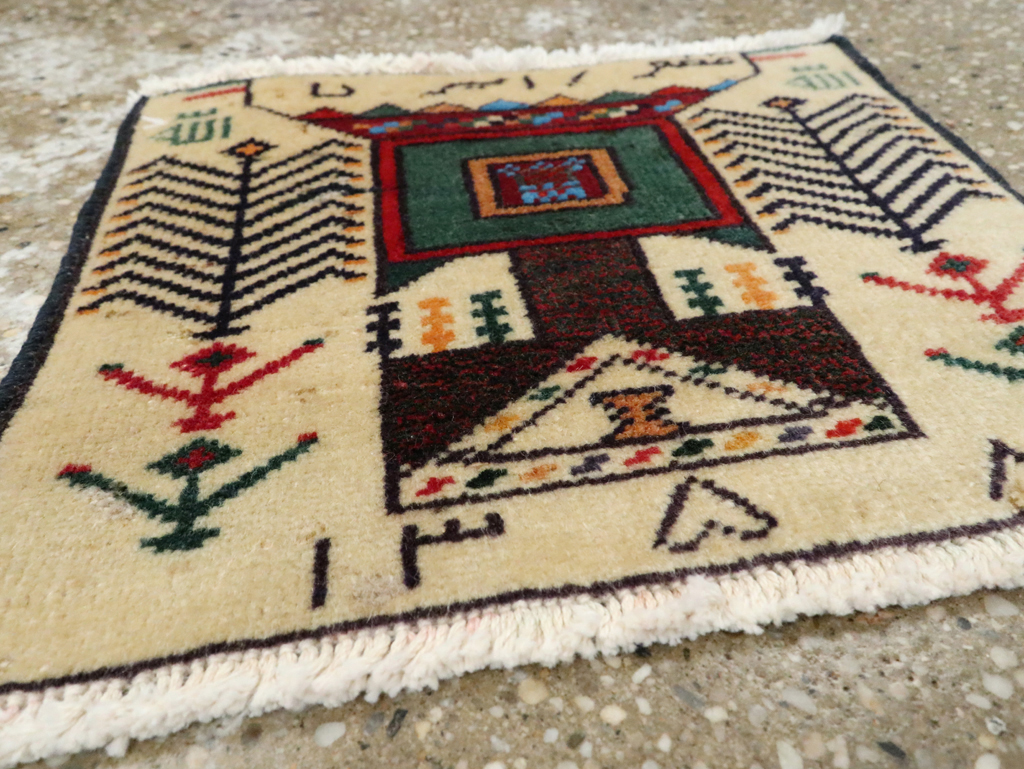 Vintage Persian Baluch Pictorial Rug (Pair: 1 of 2), No.24897 - Gsblank