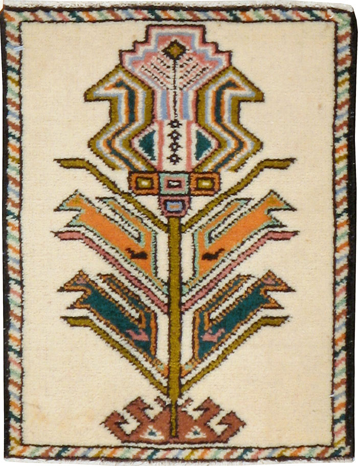 Vintage Persian Baluch Pictorial Rug, No.24898 - Gsblank