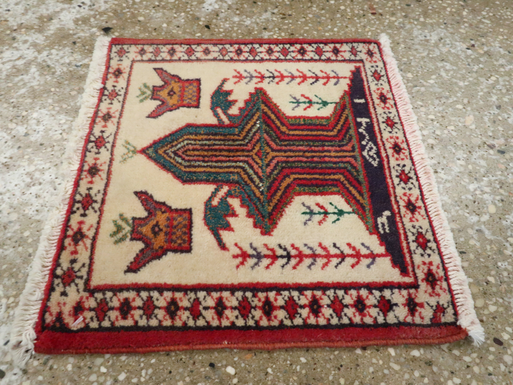 Vintage Persian Pictorial Baluch Rug (Pair: 1 of 2), No.24899 - Gsblank