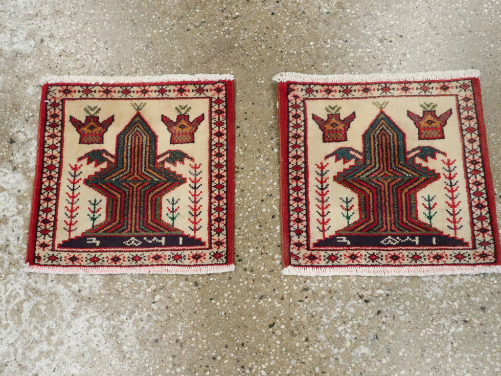 Vintage Persian Pictorial Baluch Rug (Pair: 1 of 2), No.24899 - Gsblank