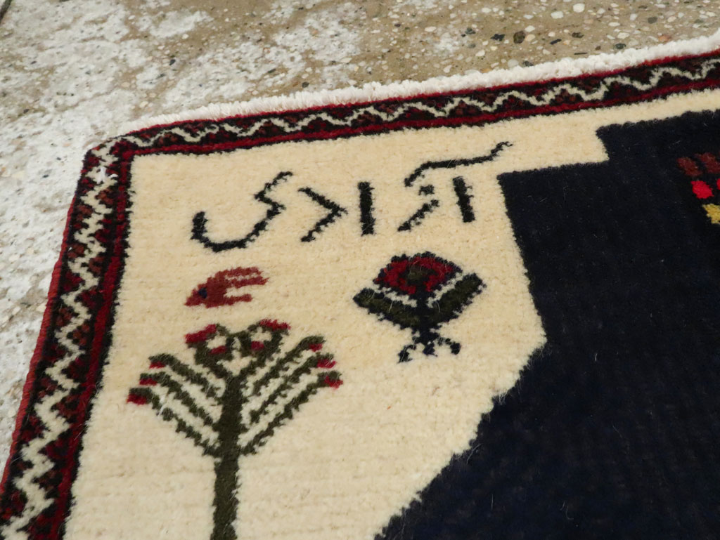 Vintage Persian Baluch Pictorial Rug, No.24902 - Gsblank