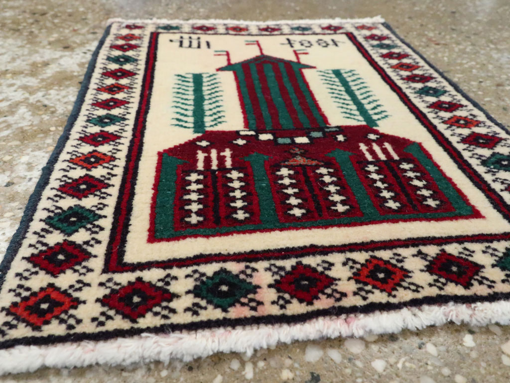 Vintage Persian Baluch Pictorial Rug, No.24903 - Gsblank