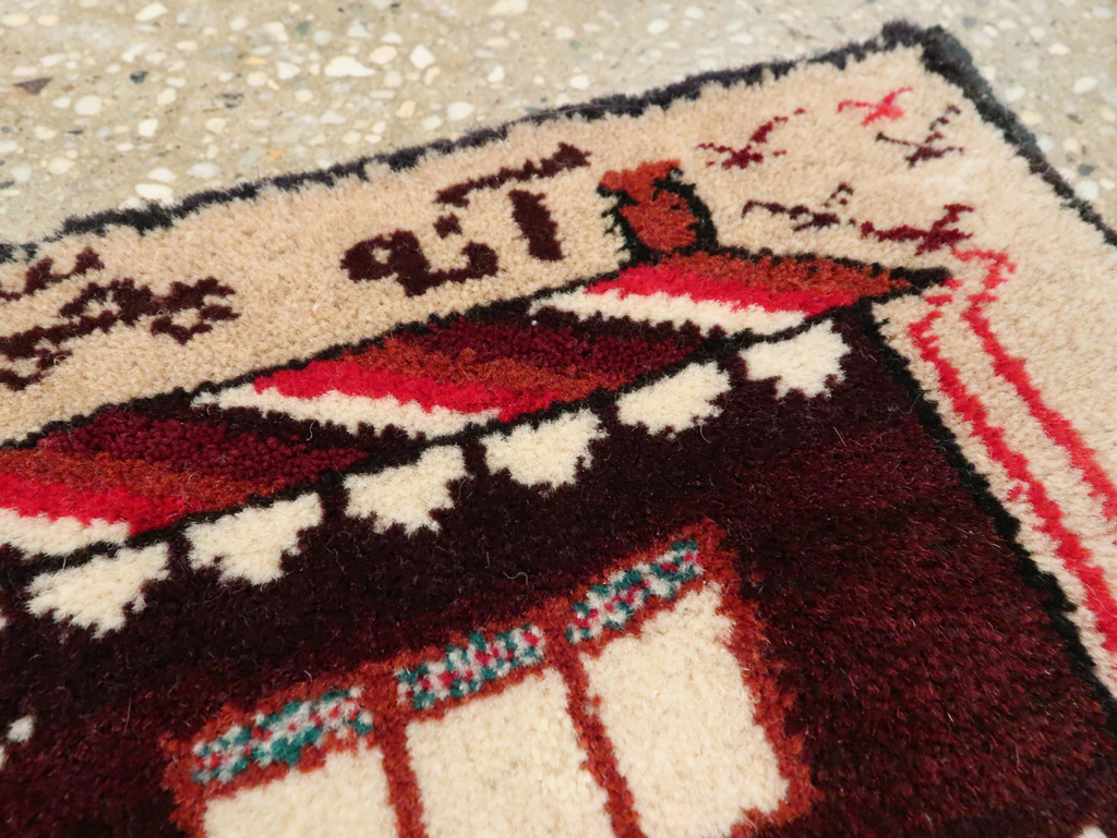 Vintage Persian Baluch Pictorial Rug (Pair: 1 of 2), No.24904 - Gsblank