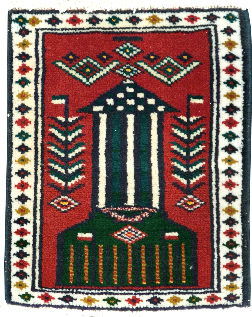 Vintage Persian Pictorial Baluch Rug (Pair: 1 of 2), No.24905 - Gsblank