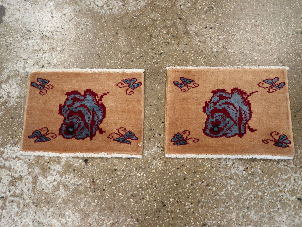 Vintage Persian Pictorial Baluch Rug (Pair: 1 of 2), No.24907 - Gsblank