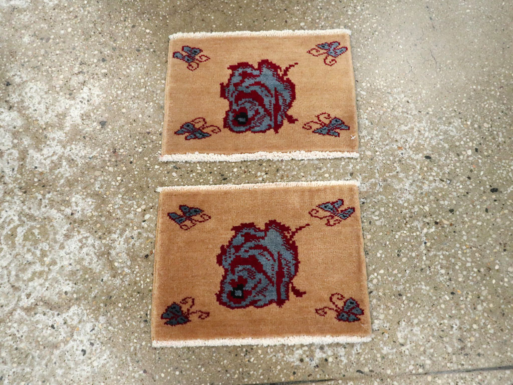 Vintage Persian Pictorial Baluch Rug (Pair: 1 of 2), No.24907 - Gsblank