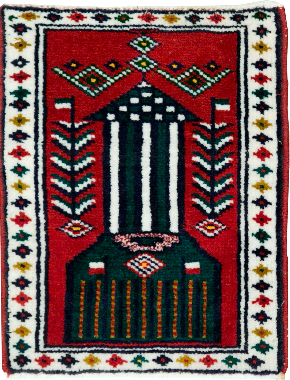 Vintage Persian Pictorial Baluch Rug (Pair: 2 of 2), No.24908 - Gsblank