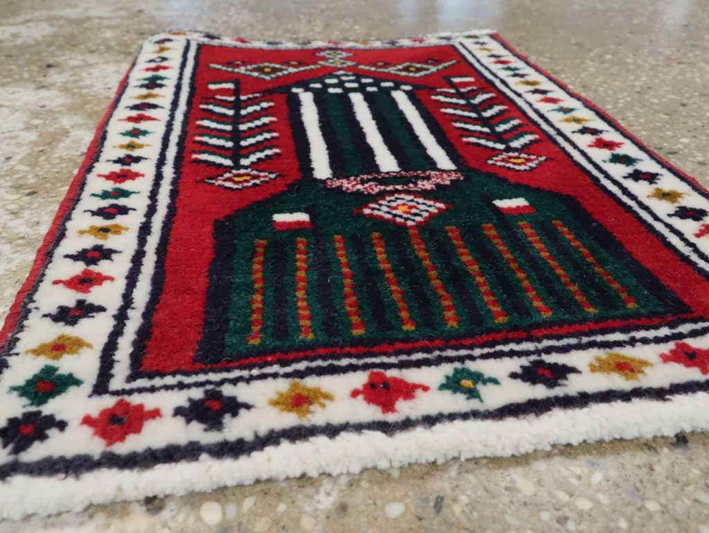 Vintage Persian Pictorial Baluch Rug (Pair: 2 of 2), No.24908 - Gsblank