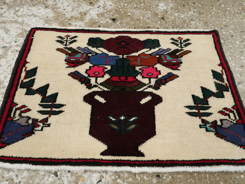 Vintage Persian Baluch Pictorial Rug, No.24909 - Gsblank