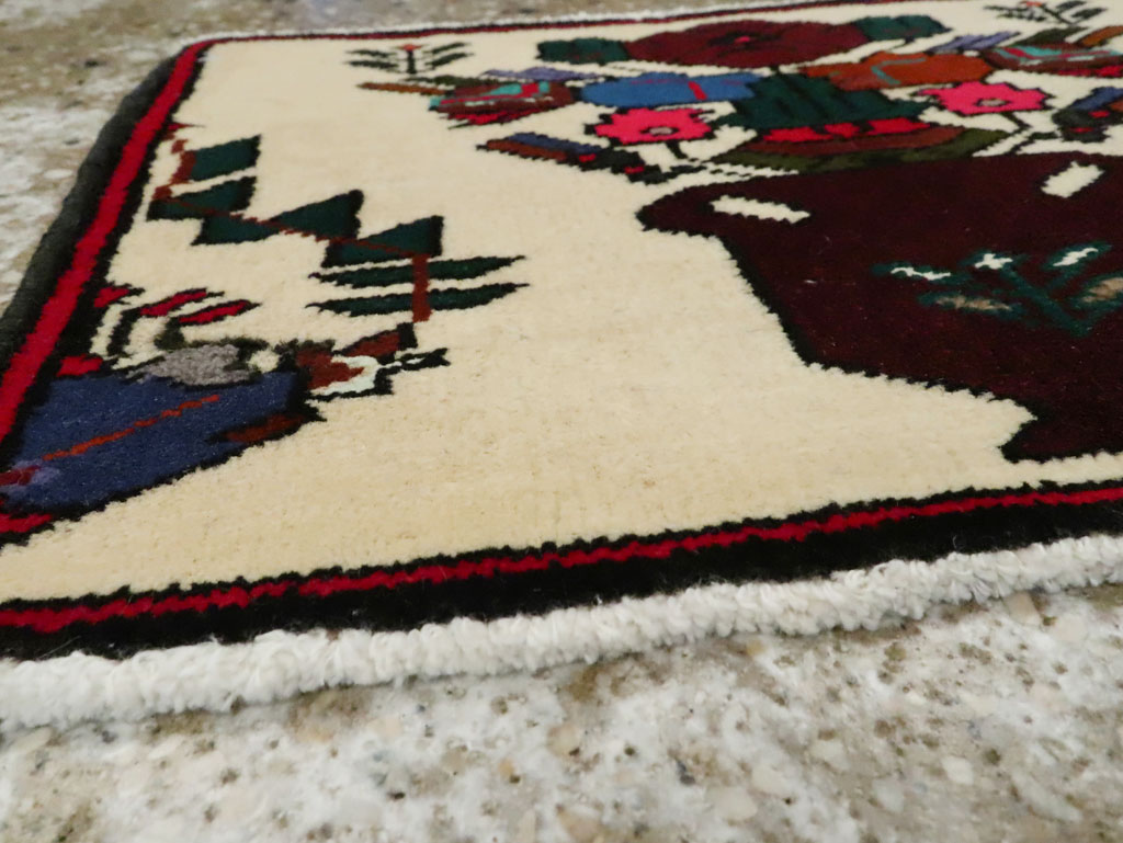 Vintage Persian Baluch Pictorial Rug, No.24909 - Gsblank