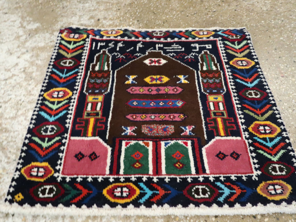 Vintage Persian Baluch Pictorial Rug, No.24912 - Gsblank