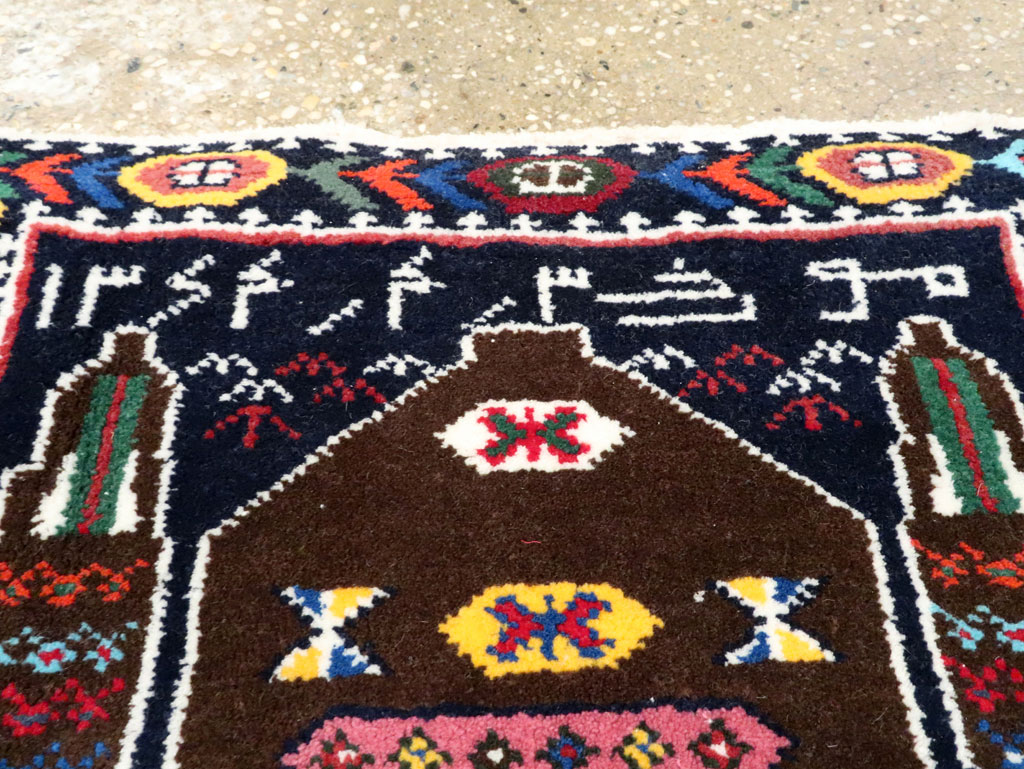 Vintage Persian Baluch Pictorial Rug, No.24912 - Gsblank