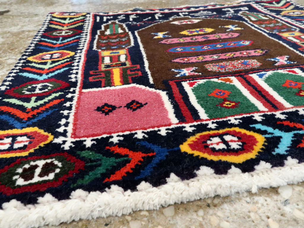 Vintage Persian Baluch Pictorial Rug, No.24912 - Gsblank