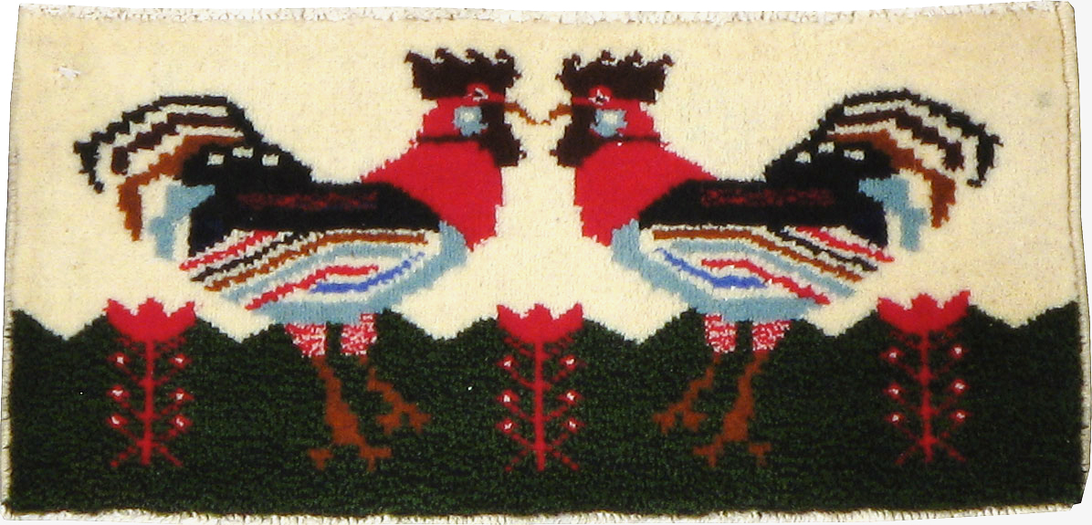 Vintage Persian Baluch Pictorial Rug, No.24916 - Gsblank