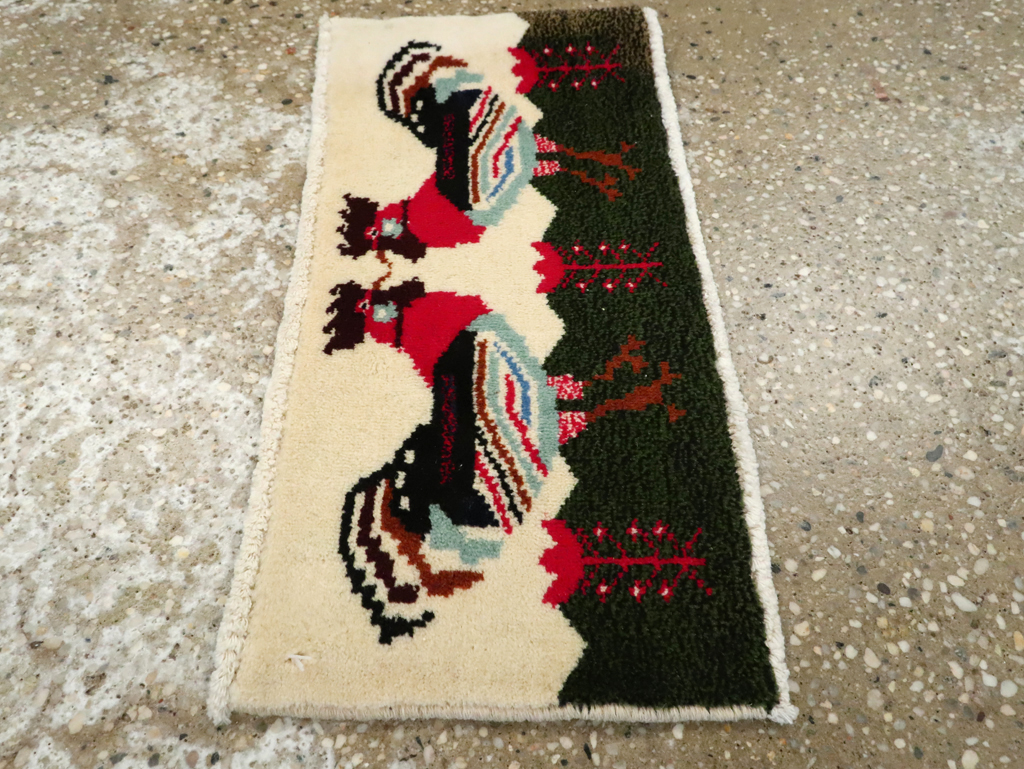 Vintage Persian Baluch Pictorial Rug, No.24916 - Gsblank