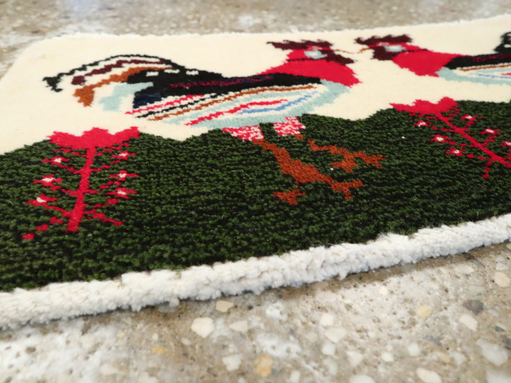 Vintage Persian Baluch Pictorial Rug, No.24916 - Gsblank