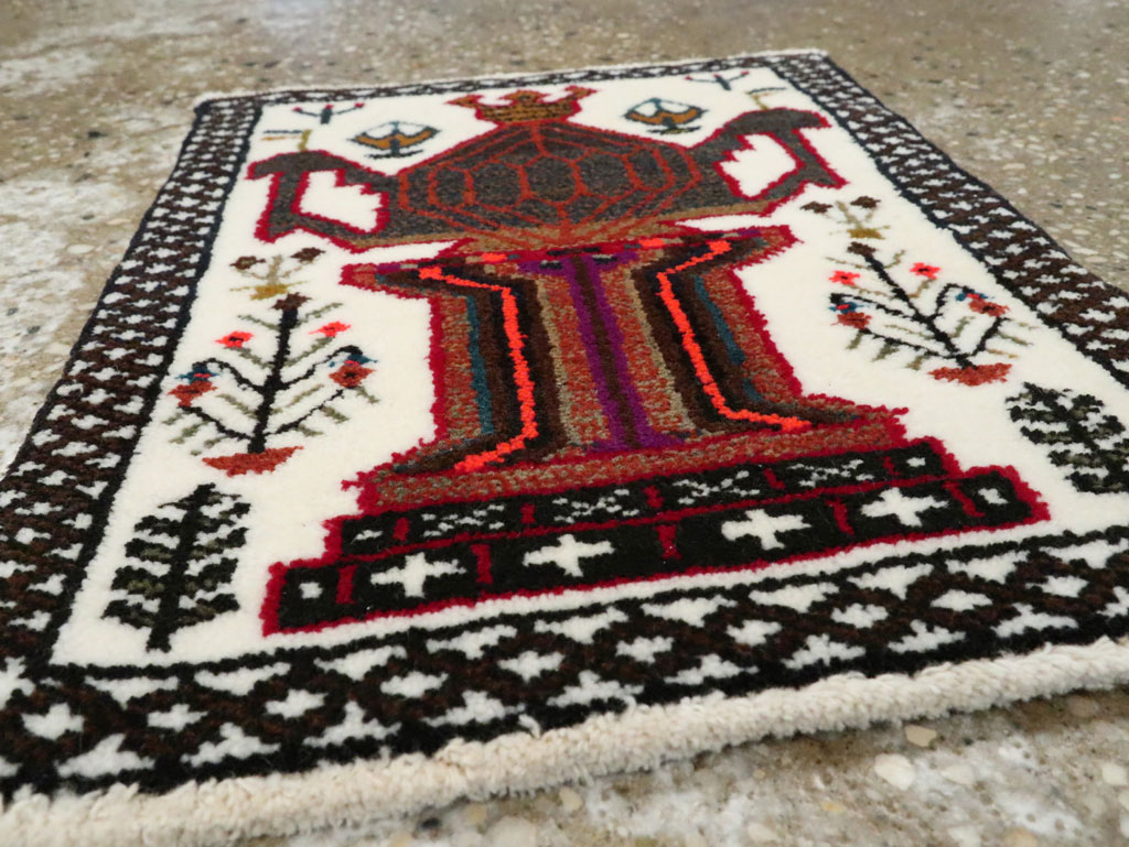 Vintage Persian Baluch Pictorial Rug, No.24918 - Gsblank