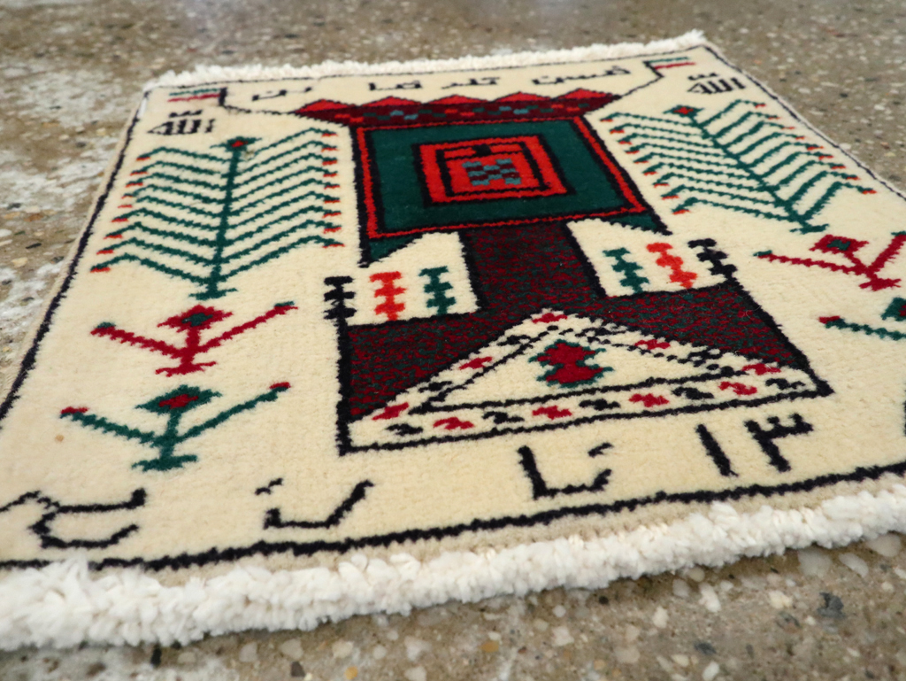 Vintage Persian Baluch Pictorial Rug (Pair: 2 of 2), No.24919 - Gsblank