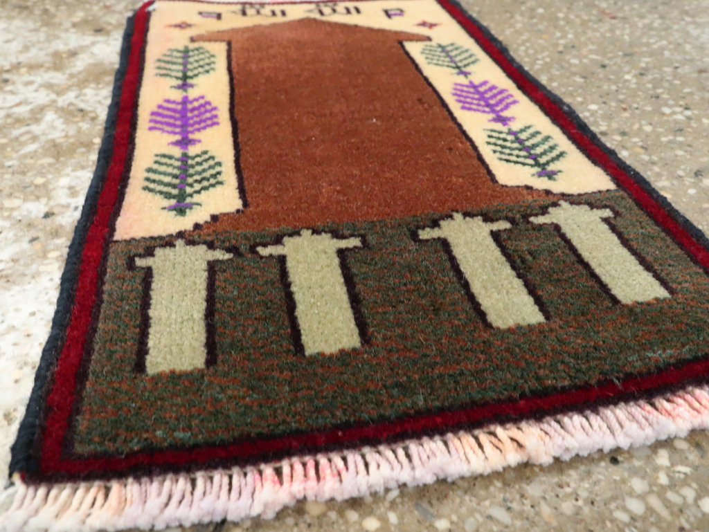 Vintage Persian Pictorial Baluch Rug (Pair: 1 of 2), No.24920 - Gsblank