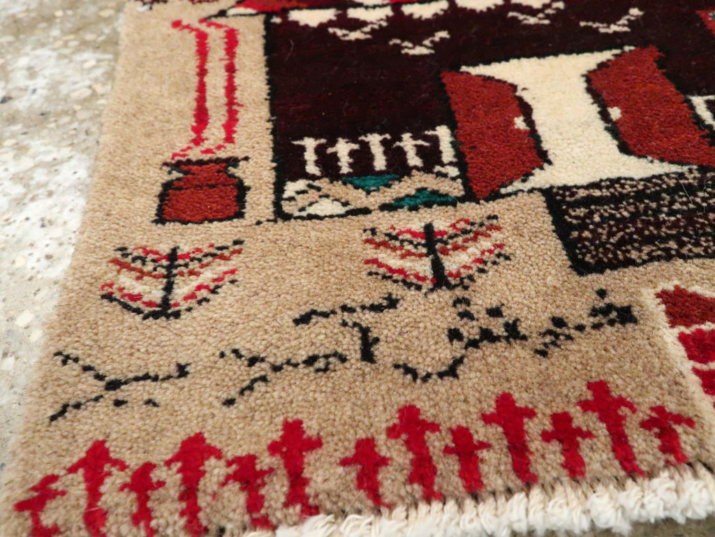 Vintage Persian Baluch Pictorial Rug (Pair: 2 of 2), No.24921 - Gsblank