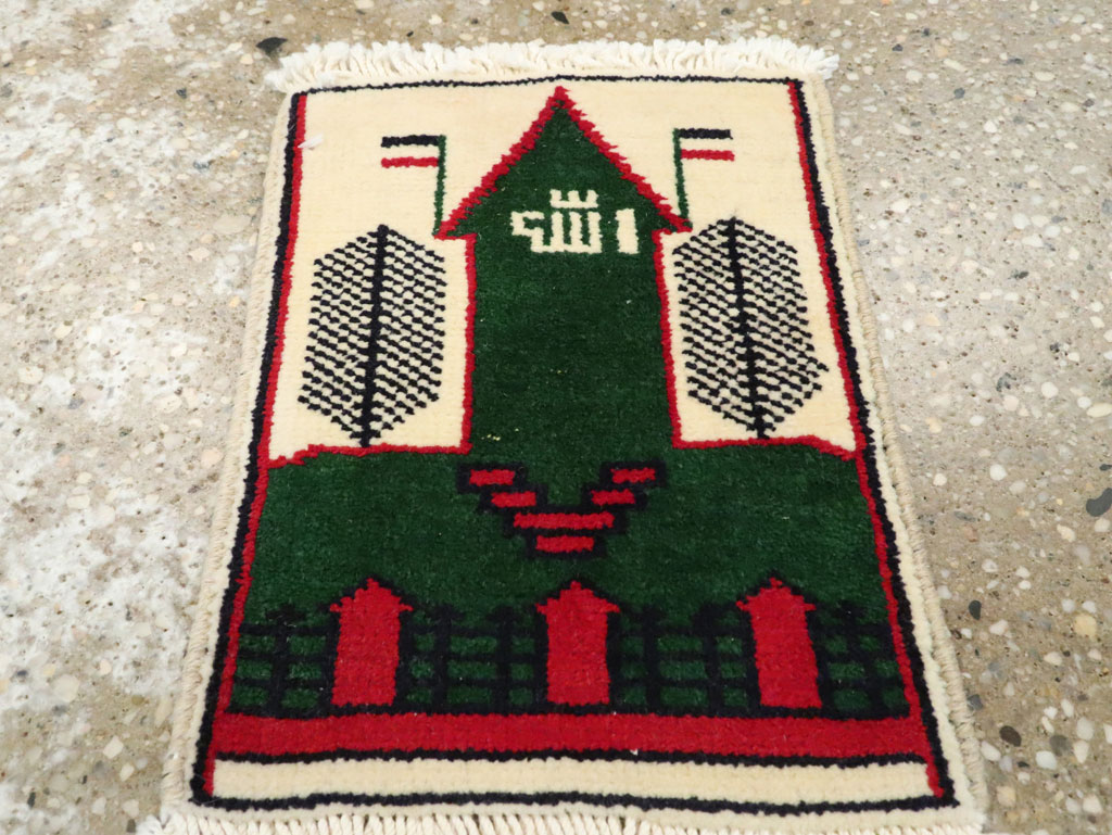 Vintage Persian Baluch Pictorial Rug, No.24922 - Gsblank