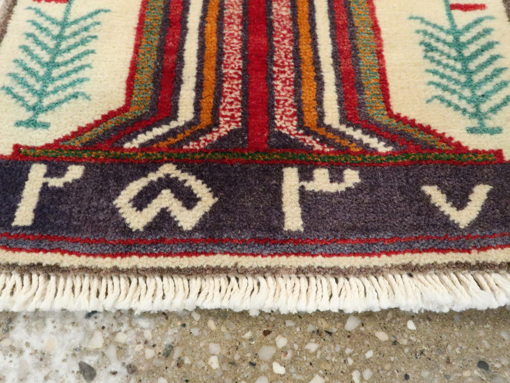 Vintage Persian Baluch Pictorial Rug, No.24924 - Gsblank