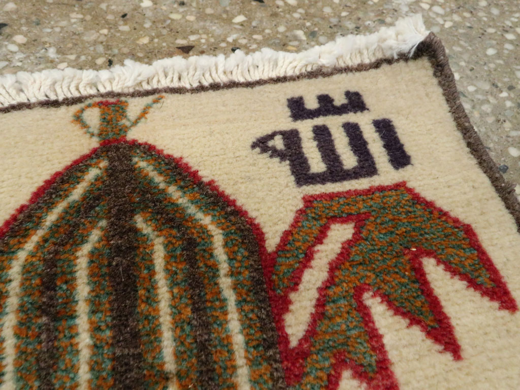 Vintage Persian Baluch Pictorial Rug, No.24924 - Gsblank