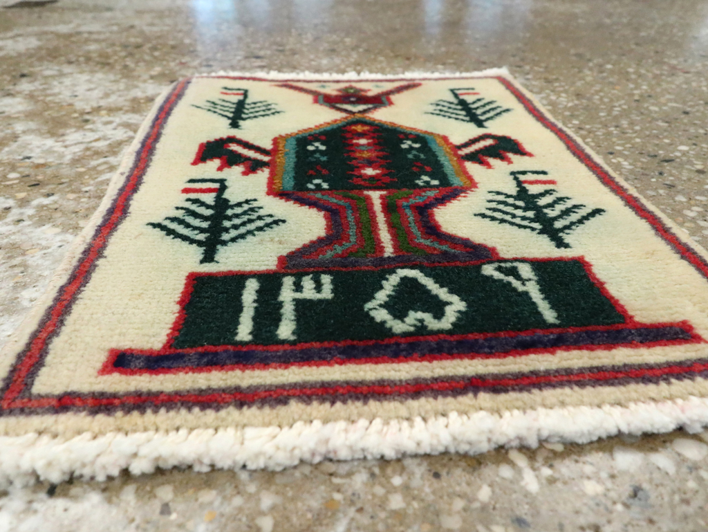 Vintage Persian Baluch Pictorial Rug, No.24926 - Gsblank