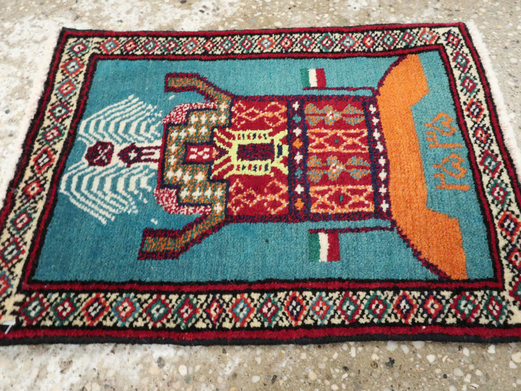 Vintage Persian Baluch Pictorial Rug, No.24927 - Gsblank