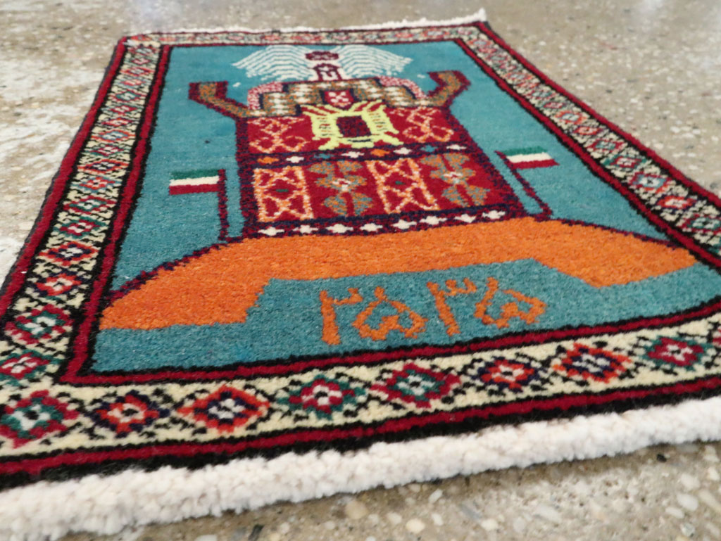 Vintage Persian Baluch Pictorial Rug, No.24927 - Gsblank