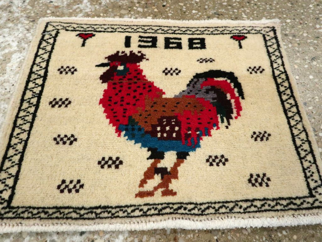 Vintage Persian Baluch Pictorial Rug, No.24928 - Gsblank