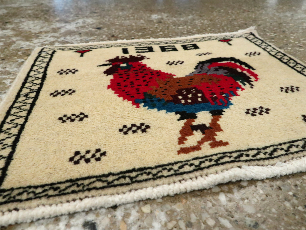 Vintage Persian Baluch Pictorial Rug, No.24928 - Gsblank