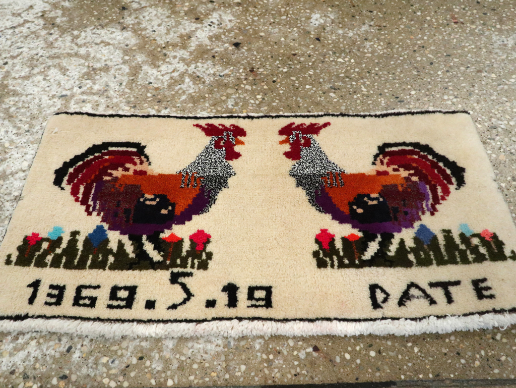 Vintage Persian Baluch Pictorial Rug, No.24929 - Gsblank