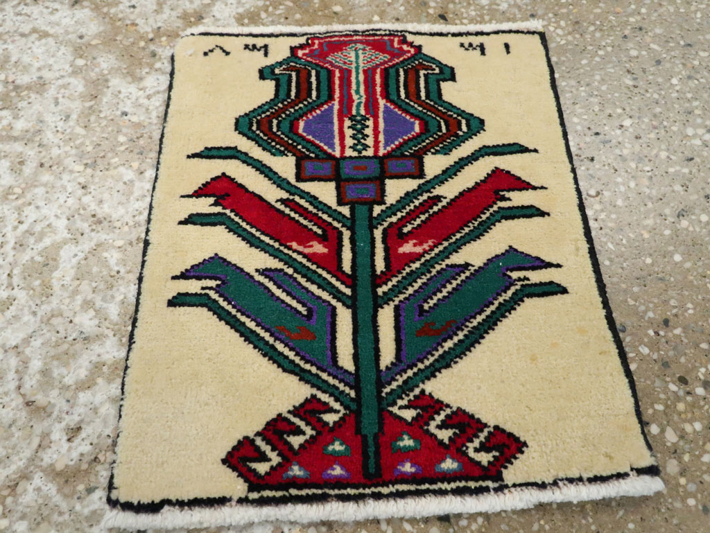 Vintage Persian Baluch Pictorial Rug, No.24930 - Gsblank