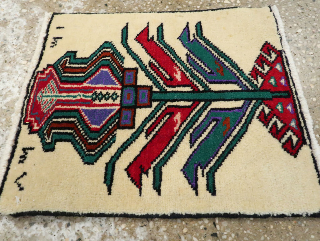 Vintage Persian Baluch Pictorial Rug, No.24930 - Gsblank