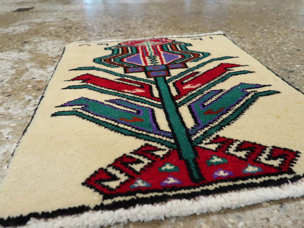 Vintage Persian Baluch Pictorial Rug, No.24930 - Gsblank