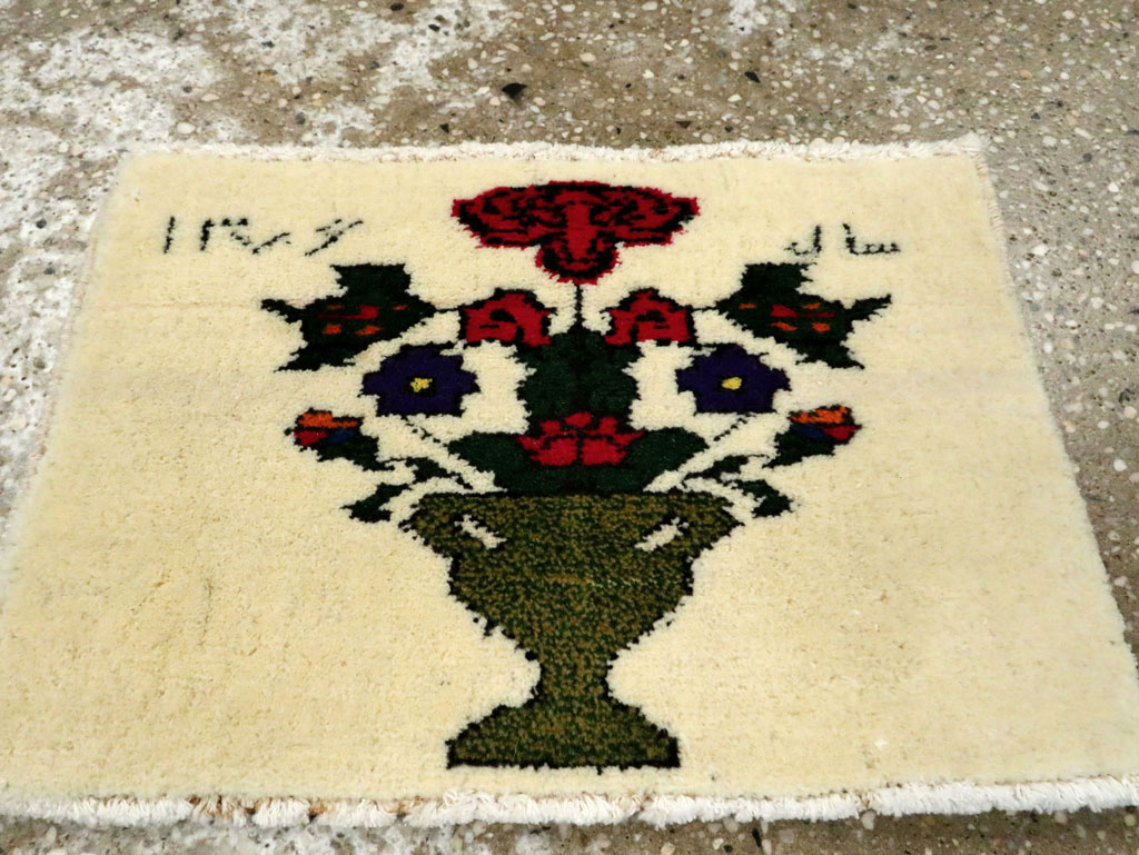 Vintage Persian Baluch Pictorial Rug, No.24931 - Gsblank