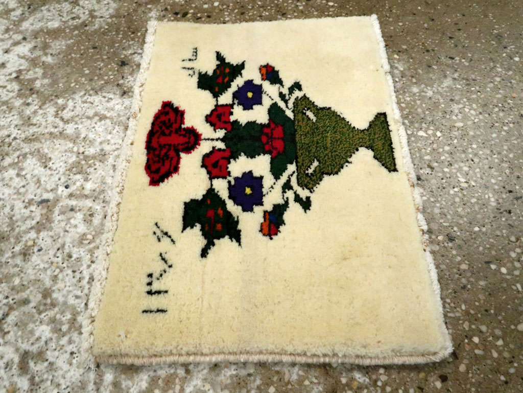 Vintage Persian Baluch Pictorial Rug, No.24931 - Gsblank