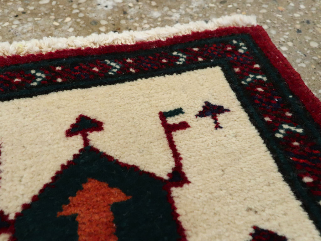 Vintage Persian Baluch Pictorial Rug, No.24932 - Gsblank