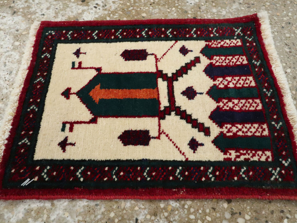 Vintage Persian Baluch Pictorial Rug, No.24932 - Gsblank