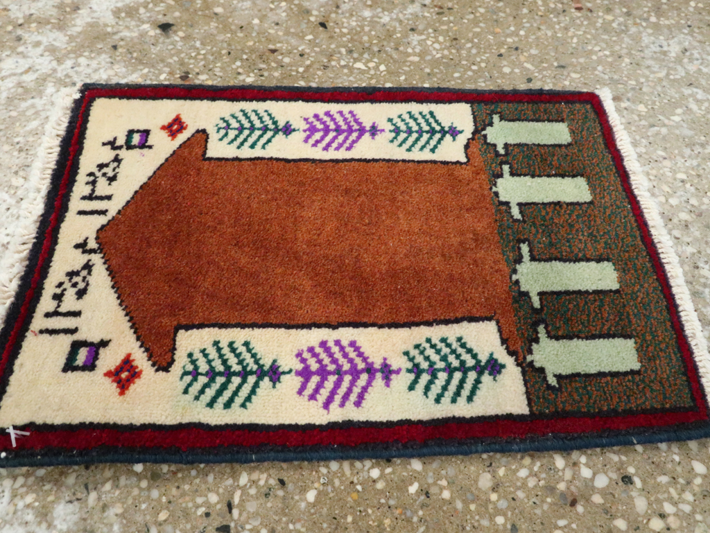 Vintage Persian Pictorial Baluch Rug (Pair: 2 of 2), No.24936 - Gsblank