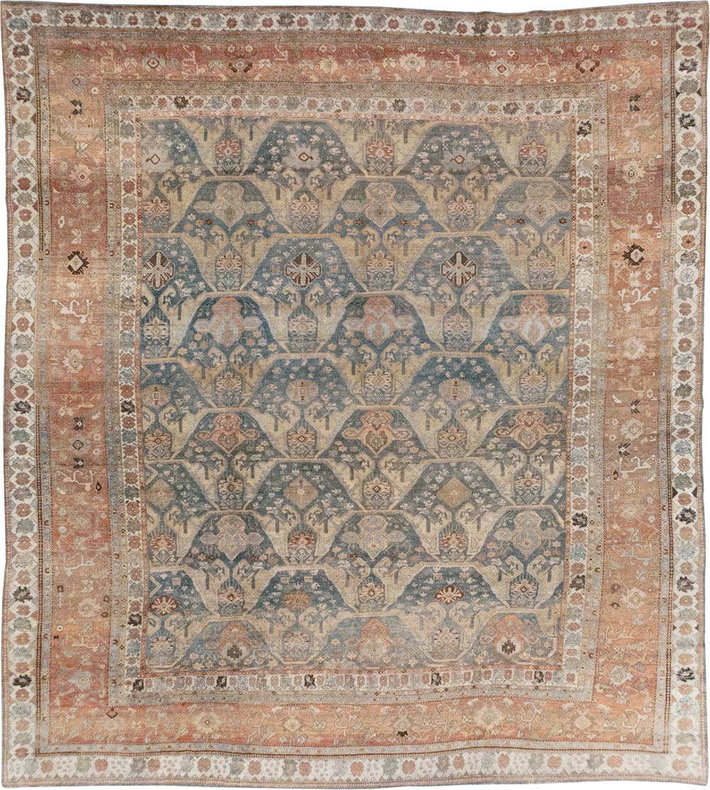 Antique Persian Bidjar Large Square Room Size Carpet, No.24946 - Gsblank