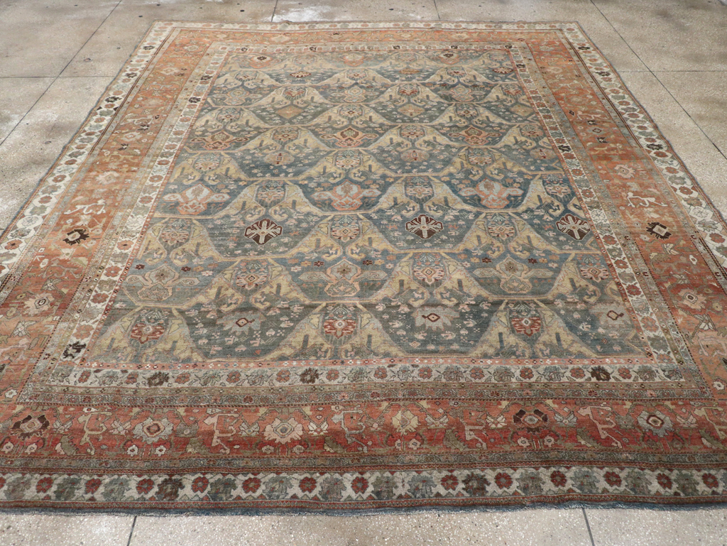 Antique Persian Bidjar Large Square Room Size Carpet, No.24946 - Gsblank