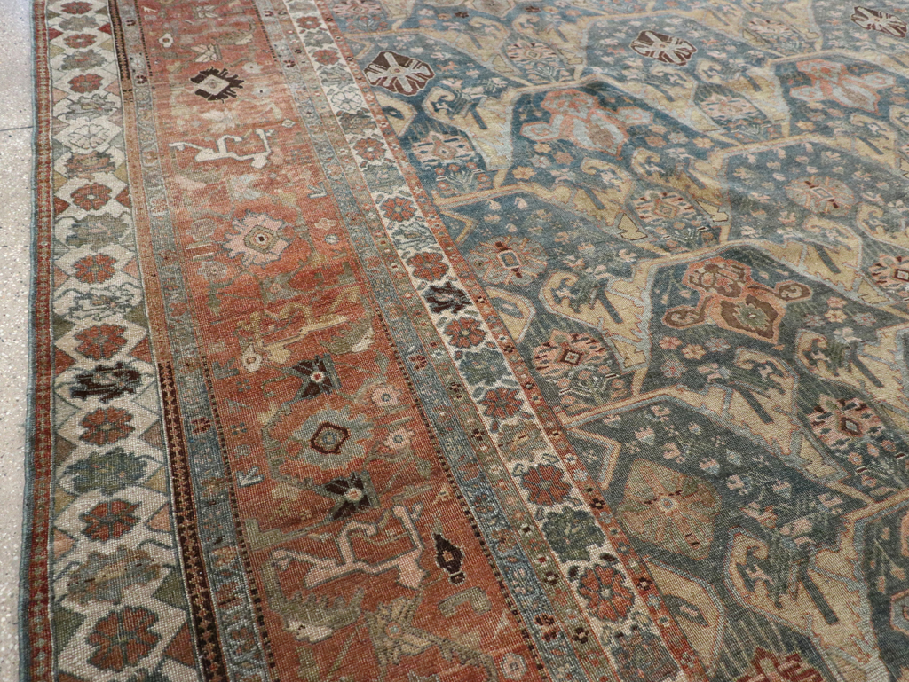 Antique Persian Bidjar Large Square Room Size Carpet, No.24946 - Gsblank