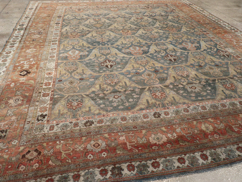 Antique Persian Bidjar Large Square Room Size Carpet, No.24946 - Gsblank