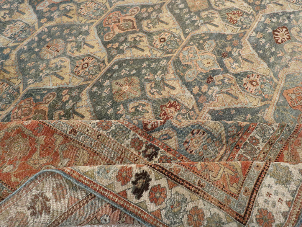 Antique Persian Bidjar Large Square Room Size Carpet, No.24946 - Gsblank