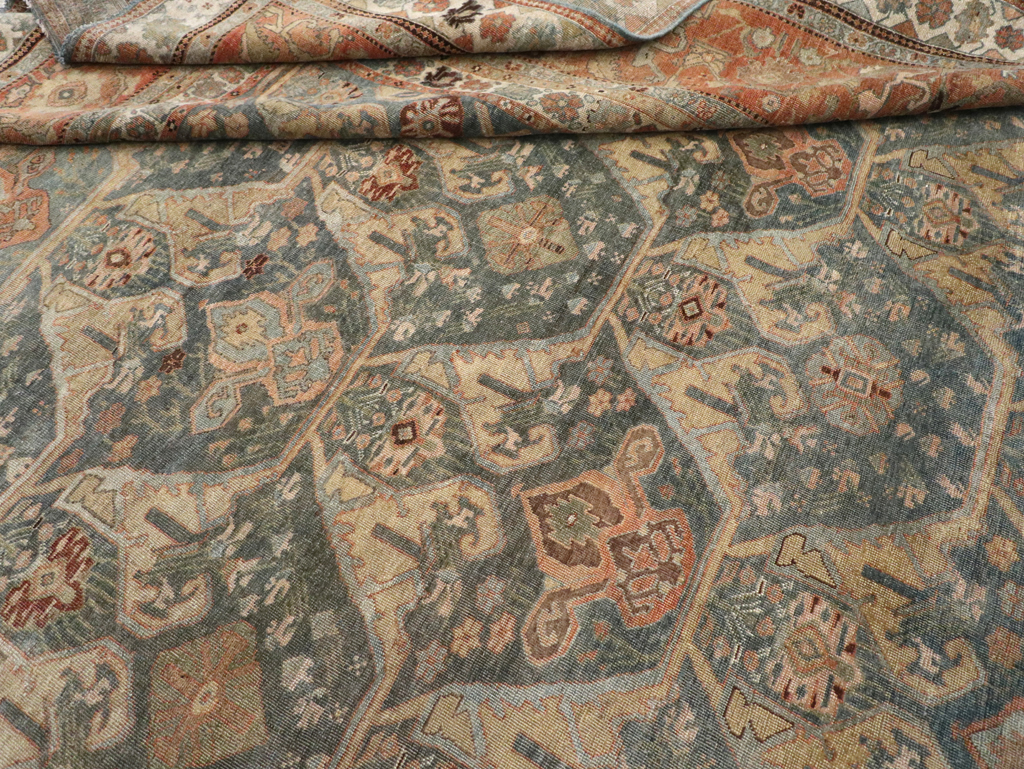 Antique Persian Bidjar Large Square Room Size Carpet, No.24946 - Gsblank