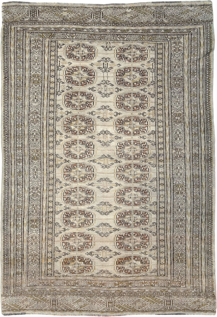 Vintage Central Asian Turkoman Rug, No.24963 - Gsblank