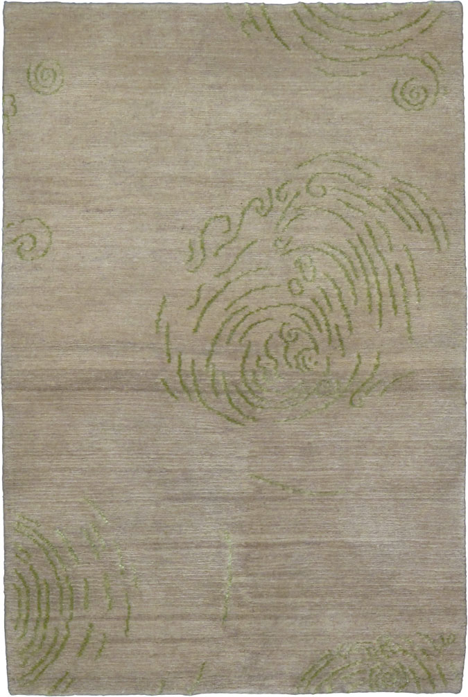 Contemporary Tibetan Throw Rug, No.24966 - Gsblank